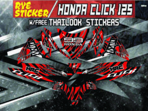 HONDA CLICK: 125,150  V2 STICKER DECALS