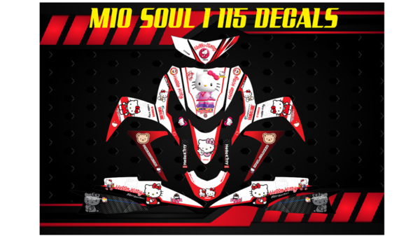 YAMAHA: MIO SOUL I 115  DECAL STICKER, HELLO KITTY DESIGN