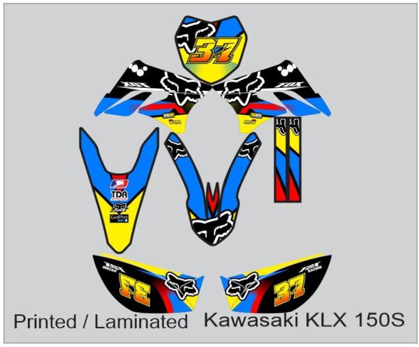 KAWASAKI: KLX 150S  DECAL STICKER, FOX DESIGN