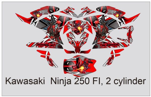 KAWASAKI: NINJA 250 FI, 2 CYLINDER: DECAL STICKER