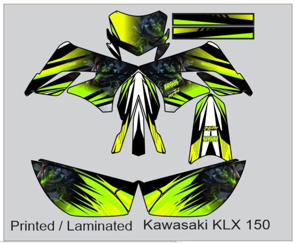 KAWASAKI: KLX 150 DECAL STICKER, ARGUS DESIGN