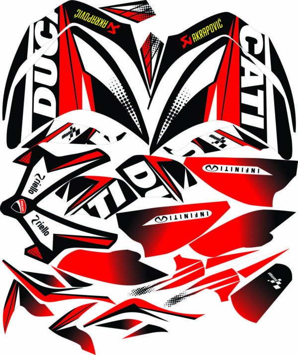 MOTORSTAR: Z200S  DECAL STICKER: DUCATI DESIGN