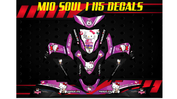 YAMAHA: MIO SOUL I 115  DECAL STICKER, HELLO KITTY DESIGN