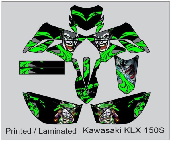 KAWASAKI: KLX 150S  DECAL STICKER, JOKER DESIGN