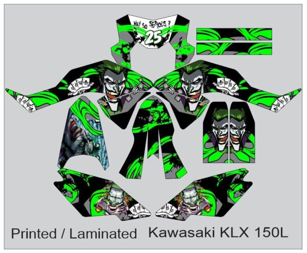 KAWASAKI: KLX 150L  DECAL STICKER, JOKER DESIGN