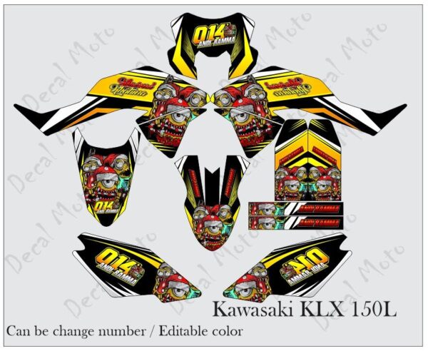KAWASAKI: KLX 150L  DECAL STICKER, MINIONS DESIGN