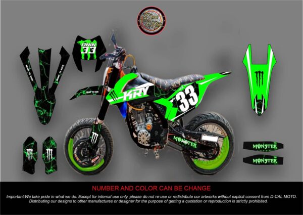 RUSI: KRY 150,200 DECAL STICKER, MONSTER DESIGN
