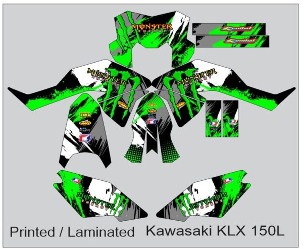 KAWASAKI: KLX 150L DECAL STICKER: MONSTER DESIGN