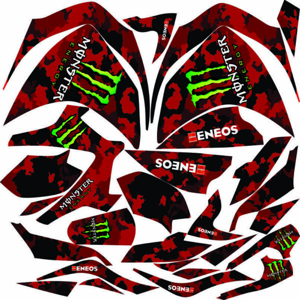 MOTORSTAR: Z200S DECAL STICKER, CAMOUFLAGE DESIGN