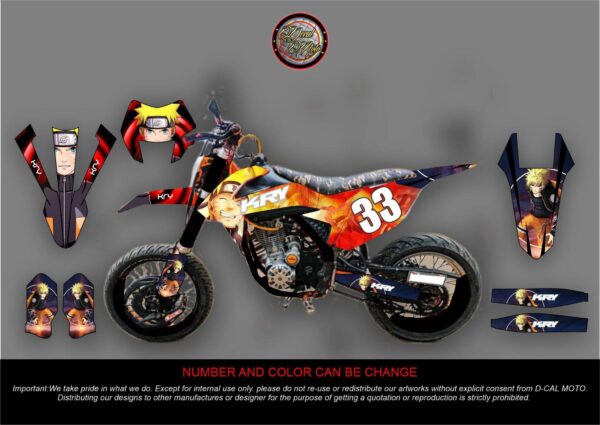 RUSI: KRY 150,200 DECAL STICKER, NARUTO DESIGN