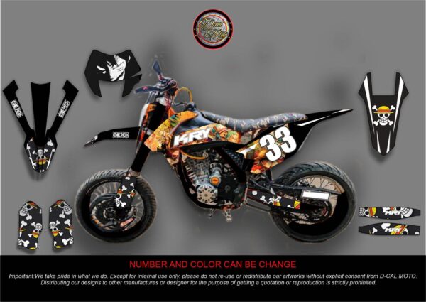 RUSI: KRY 150,200 DECAL STICKER, ONE PIECE DESIGN