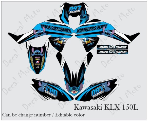 KAWASAKI: KLX 150L  DECAL STICKER, STITCH DESIGN
