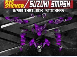 SUZUKI SMASH 115: STICKER DECALS TRIBAL DESIGN