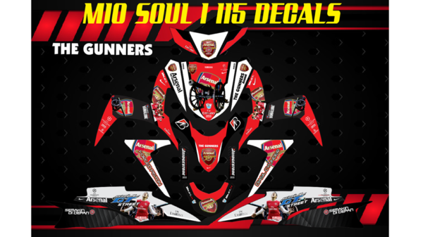 YAMAHA: MIO SOUL I 115  DECAL STICKER, THE GUNNER DESIGN