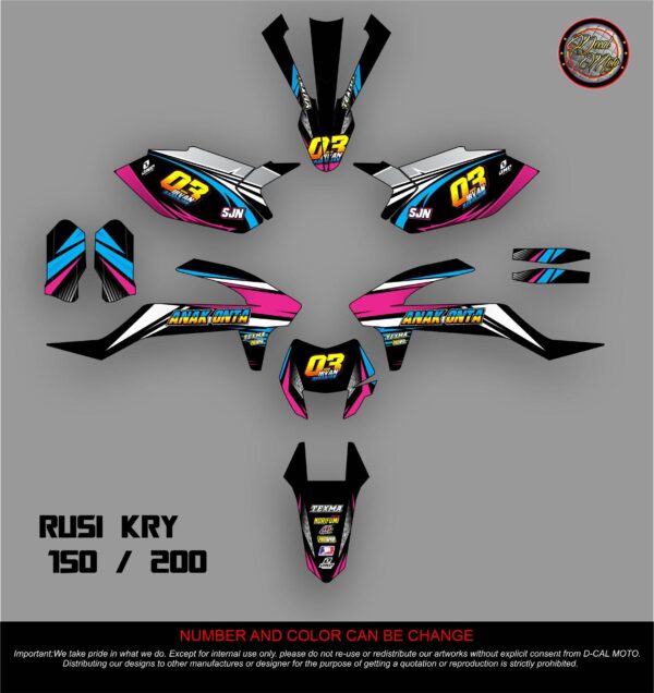 RUSI KRY: 150,200 DECAL STICKER