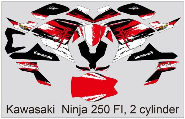 KAWASAKI: NINJA 250 FI, 2 CYLINDER  DECAL STICKER