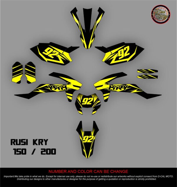 RUSI KRY" 150,200 DECAL STICKER