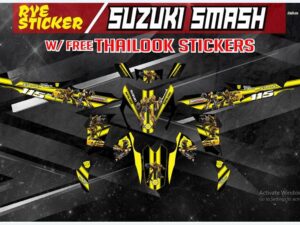 SUZUKI SMASH 115: STICKER DECALS BUMBLE BEE DESIGN