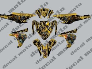 HONDA CLICK: 125,150 V1 STICKER DECALS, BUMBLEBEE DESIGN