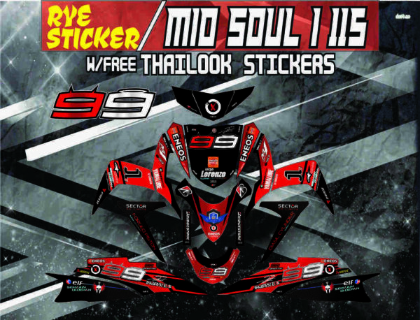 YAMAHA: MIO SOUL I 115  DECAL STICKER