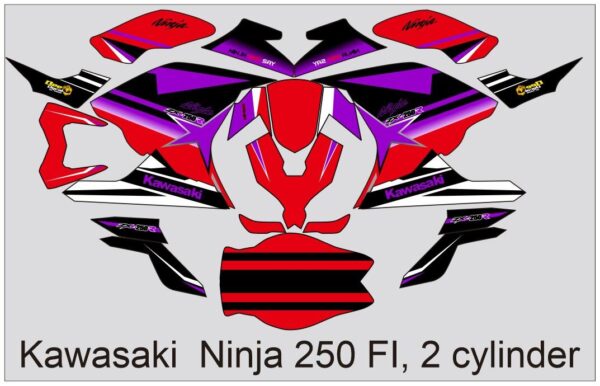 KAWASAKI: NINJA 250 FI, 2 CYLINDER  DECAL STICKER