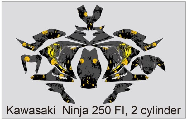 KAWASAKI: NINJA 250 FI, 2 CYLINDER  DECAL STICKER