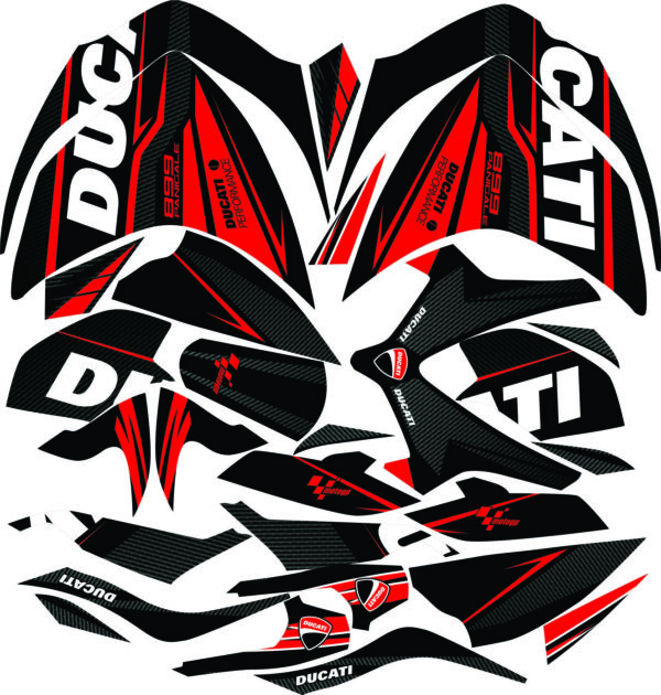 MOTORSTAR: Z200S  DECAL STICKER, DUCATI DESIGN