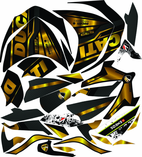 MOTORSTAR: Z200S  DECAL STICKER, DUCATI DESIGN