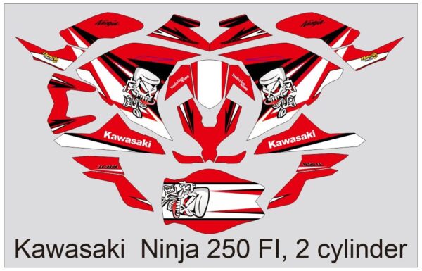 KAWASAKI: NINJA 250 FI, 2 CYLINDER  DECAL STICKER