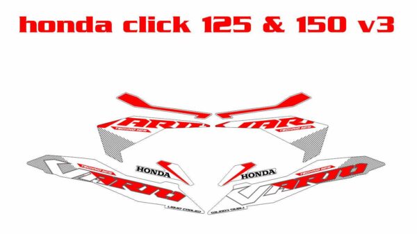 HONDA: CLICK 125, CLICK 150 V3 DECAL STICKER - Image 7