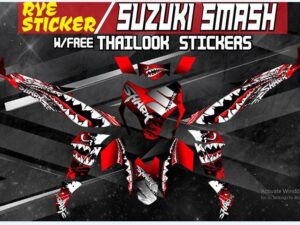 SUZUKI SMASH 115: STICKER DECALS SHARK DESIGN