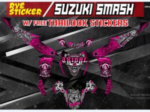 SUZUKI SMASH 115: STICKER DECALS TRIBAL DESIGN