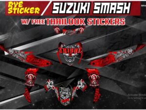 SUZUKI SMASH 115: STICKER DECALS TRIBAL DESIGN