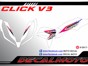 HONDA: CLICK V3 : DECAL STICKER