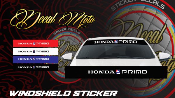 WINDSHIELD:   Decal Sticker Design for Honda Windshield